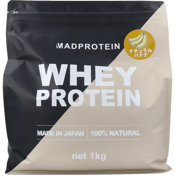 MADPROTEIN ホエイプロテイン ナチュラルバナナ 1kg ×1点【送料込み】 #4582713735869