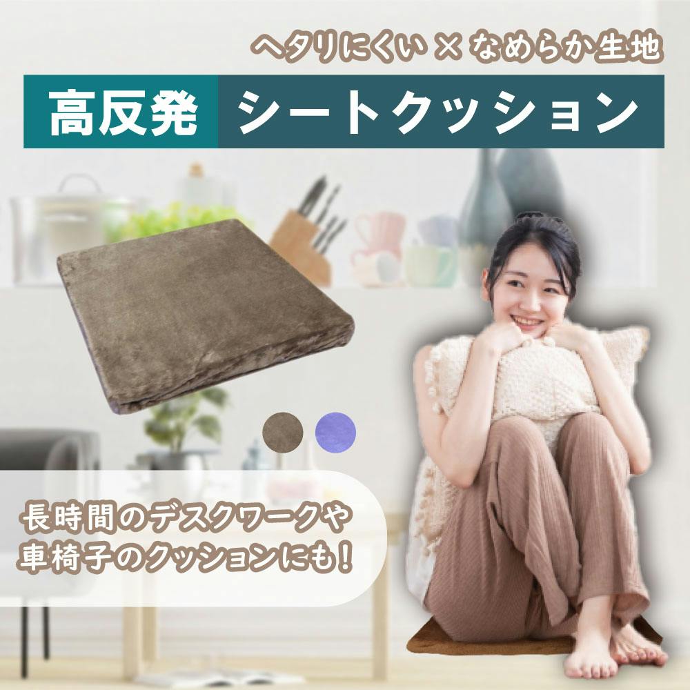 高反発シートクッション ブラウン ×1点【送料込み】 ＃4589596694801