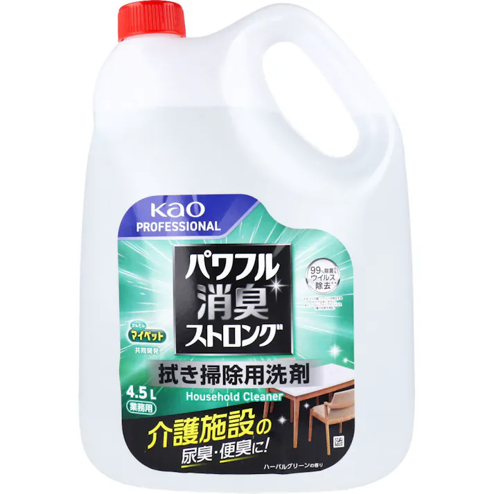 花王業務用 パワフル消臭ストロング 拭き掃除用洗剤 4.5L ×1点【送料込み】 #4901301447173