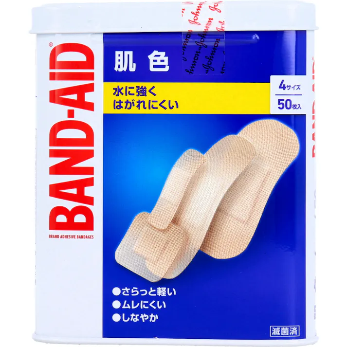 バンドエイド 肌色 4サイズ 50枚入 ×1点【送料込み】 #4901730230346