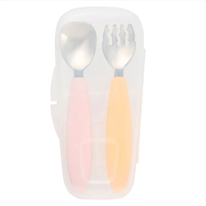 ピジョン じぶんでパクパク スプーン&フォーク FRUITカラー ケース付 ×1点【送料込み】 #4902508181396