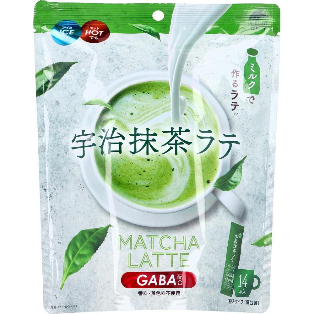 宇治抹茶ラテ GABA配合 粉末タイプ 個包装 10g×14本入 ×1点【送料込み】 ＃4903361681610