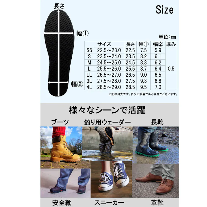 Silica Comfort ムレ&足臭対策インソール ブラック 23.5~24.0cm(S) ×1点【送料込み】 #4943689041437