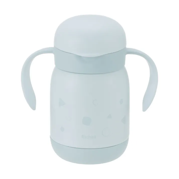 リッチェル トライ もれない保冷ストローマグ 300 ライトグレー ×1点【送料込み】 #4945680206044