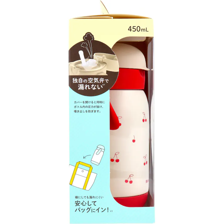 リッチェル トライ もれない保冷ストローマグ 450 レッド ×1点【送料込み】 #4945680206051
