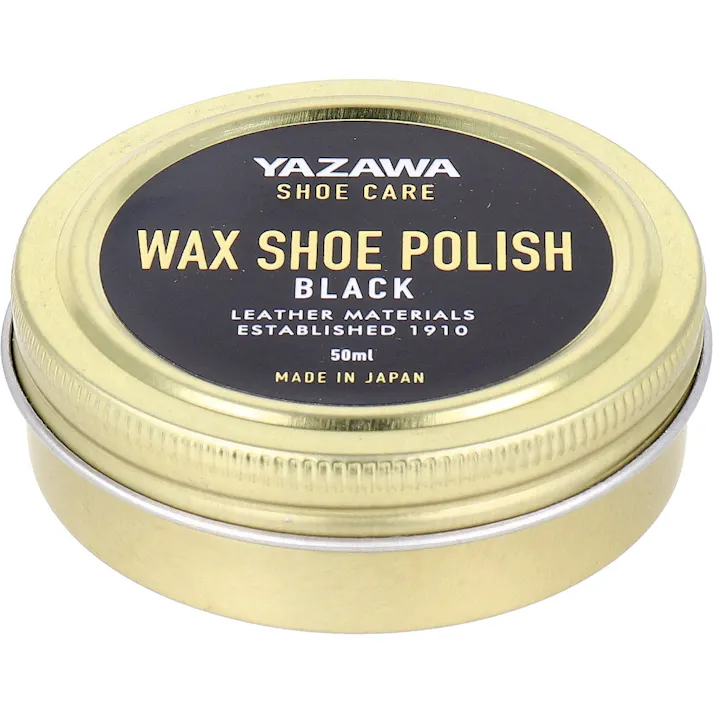 YAZAWA SHOE CARE ワックスシューポリッシュ ブラック 50mL ×1点【送料込み】 #4947237830214