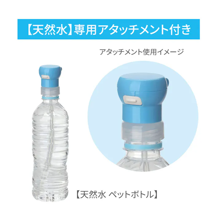 ペットボトルストローキャップ アタッチメント付 ブルー ×1点【送料込み】 #4972242385961