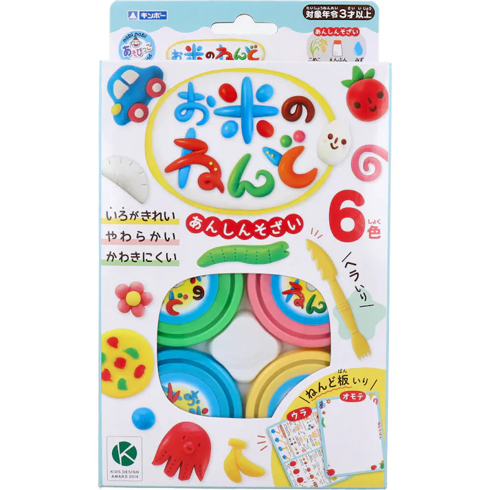 ギンポー お米のねんど 6色セット ×1点【送料込み】 #4973107881239