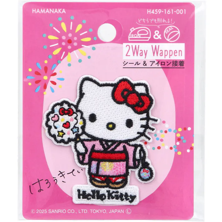 2way刺しゅうワッペン サンリオ 日本のお祭り ハローキティ わたあめ 1枚入 ×1点【送料込み】 #4977444267565