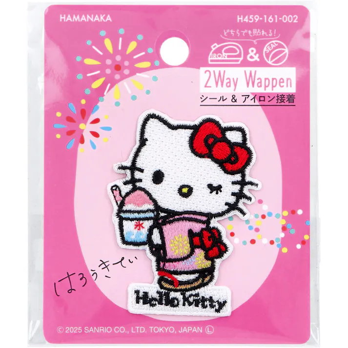 2way刺しゅうワッペン サンリオ 日本のお祭り ハローキティ かき氷 1枚入 ×1点【送料込み】 #4977444267572