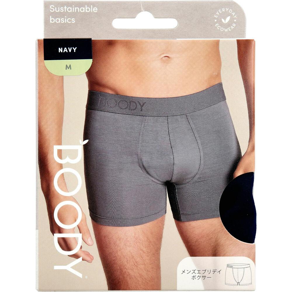 BOODY メンズ エブリデイ ボクサー ネイビー Mサイズ 1枚入 ×1点【送料込み】 ＃9351383022860