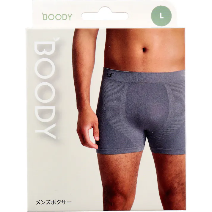 BOODY メンズ ボクサー チャコール Lサイズ 1枚入 ×1点【送料込み】 #9351383086800