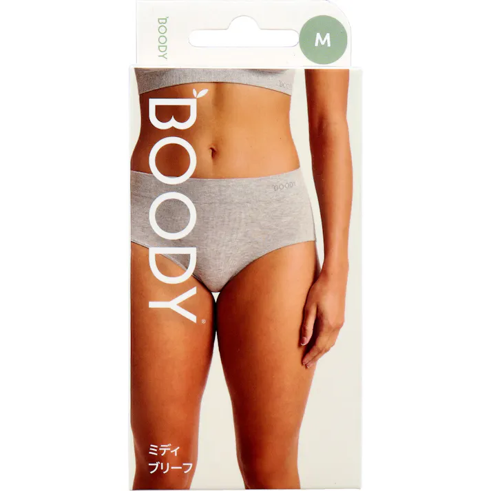 BOODY ミディ ブリーフ ライトグレー Mサイズ 1枚入 ×1点【送料込み】 #9351383087623