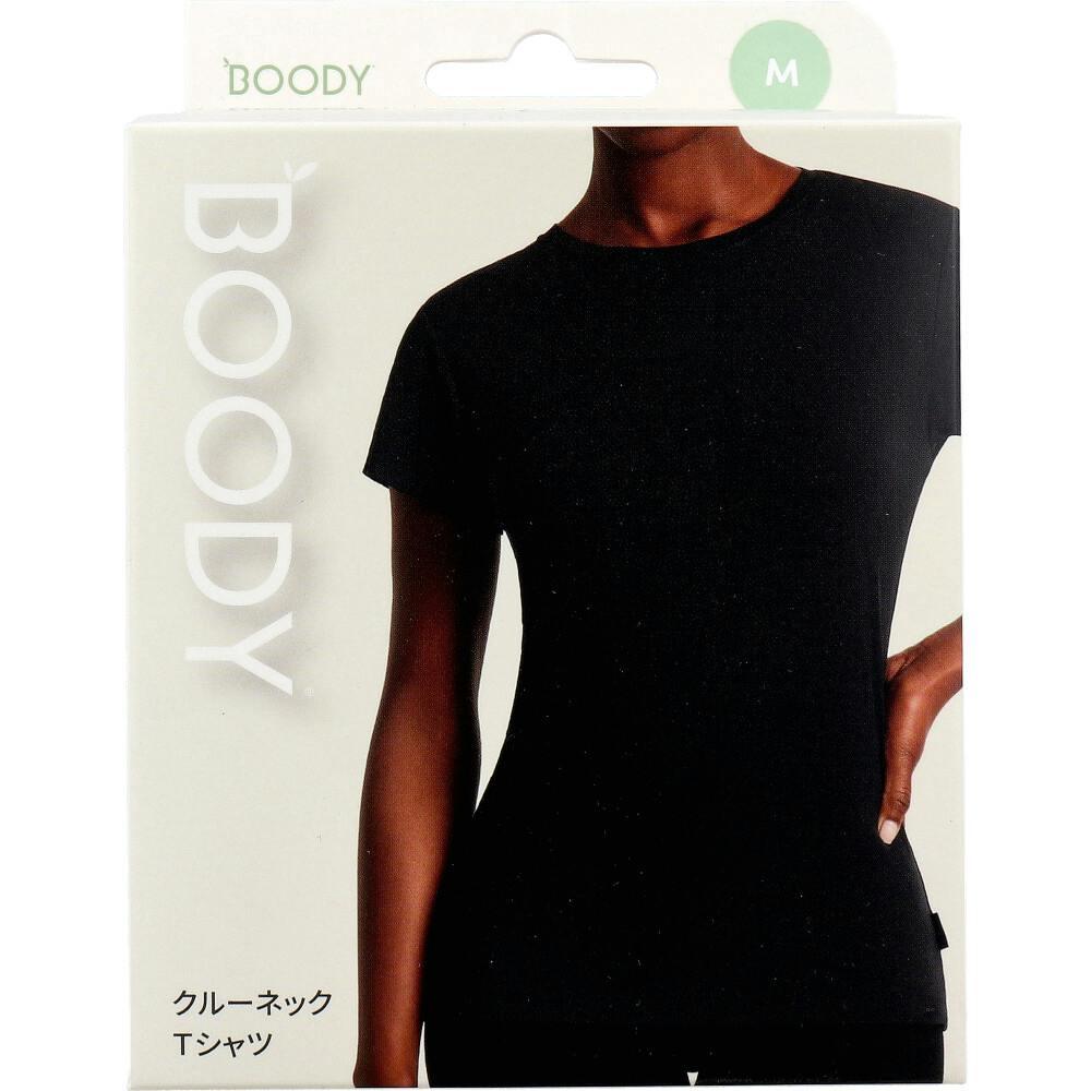 BOODY クルーネックTシャツ ブラック Mサイズ 1枚入 ×1点【送料込み】 ＃9351383112363