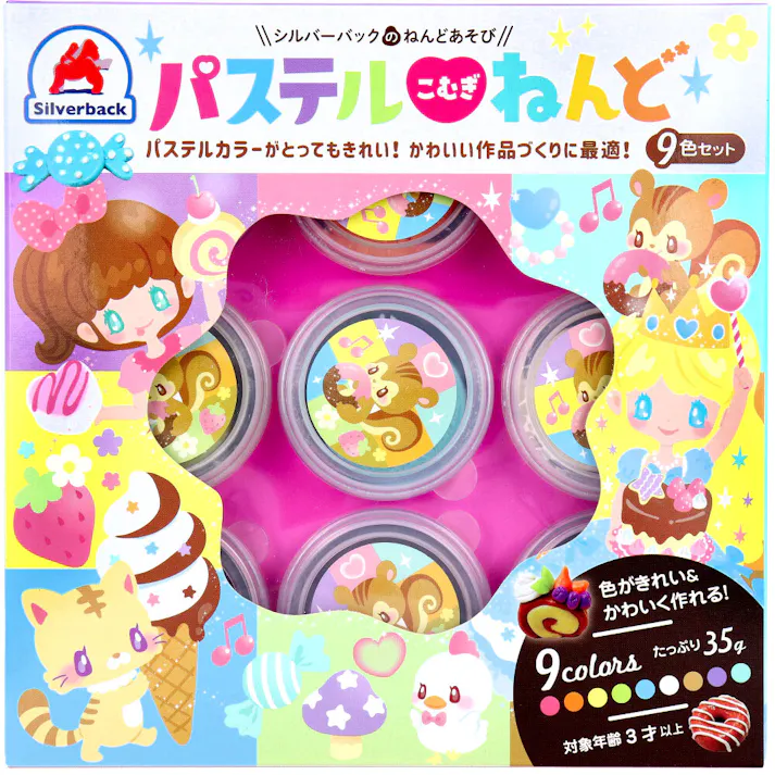 パステルこむぎねんど 9色セット ×1点【送料込み】 #9784861487682