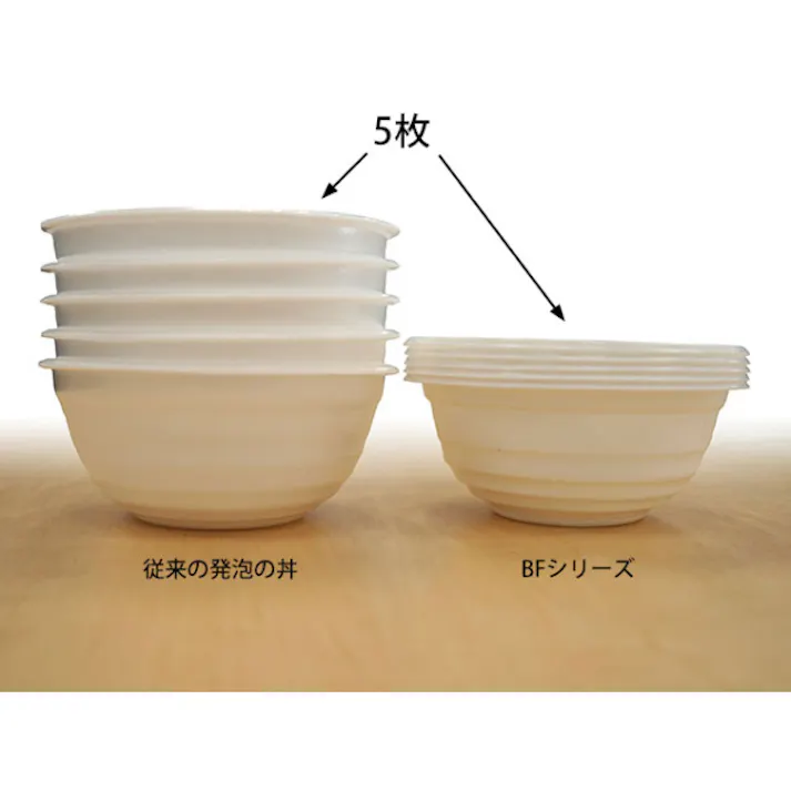 【50個×24袋入/ケース】どんぶり容器 BF-360 ホワイト 本体 シーピー化成