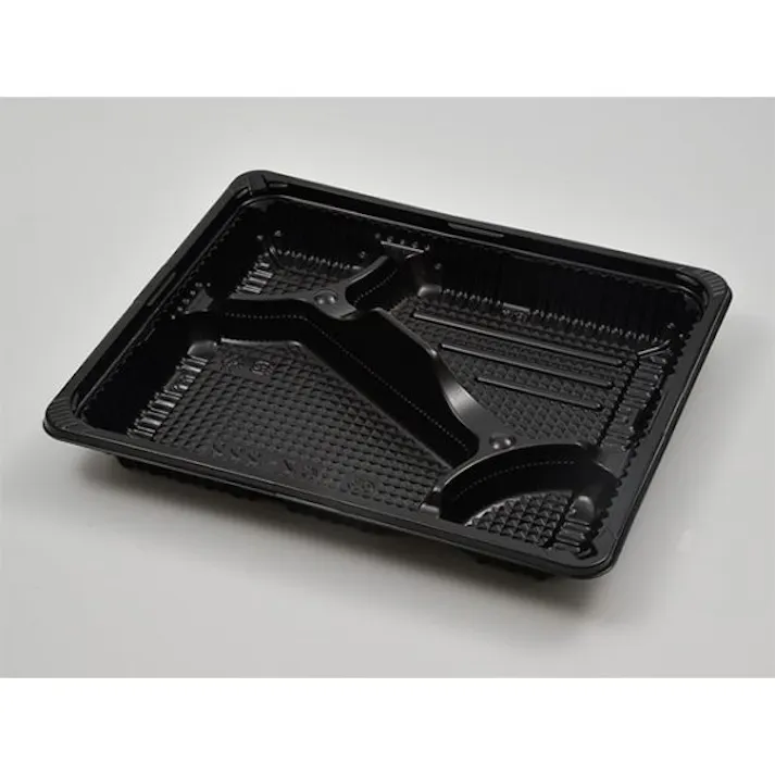 【50個×12袋入/ケース】弁当容器 CZ-222 BS黒 本体(N) シーピー化成