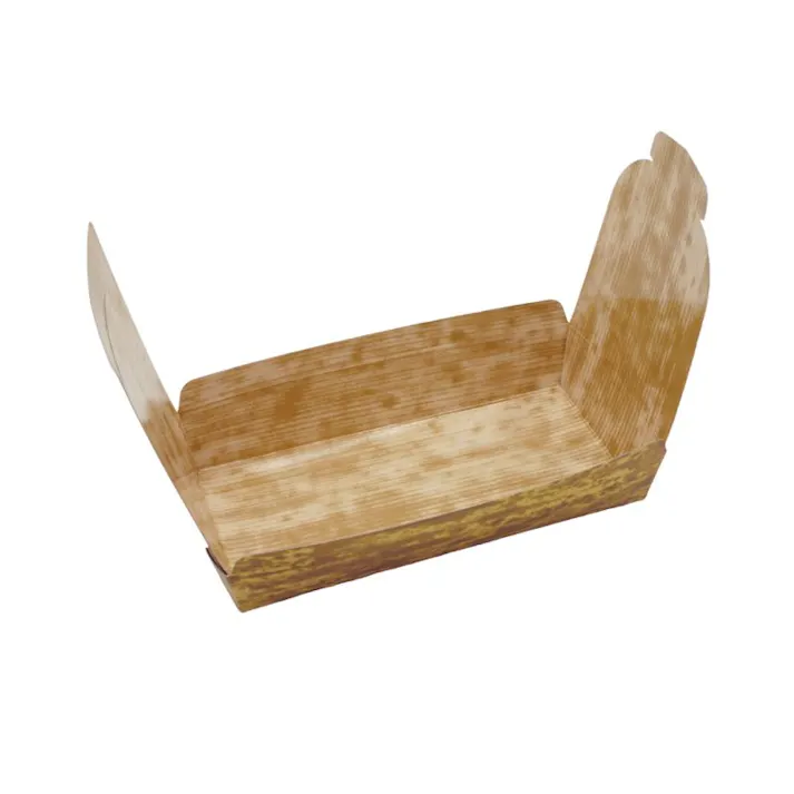 【50個×8袋入/ケース】軽食容器 つつみ箱 竹皮柄 PPL-1 ペーパークラフト