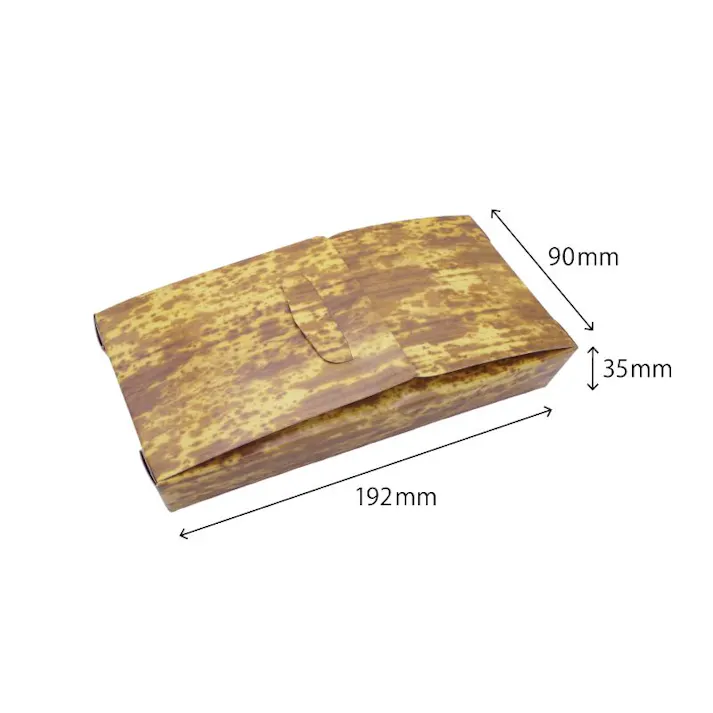 【50個×8袋入/ケース】軽食容器 つつみ箱 竹皮柄 PPL-1 ペーパークラフト