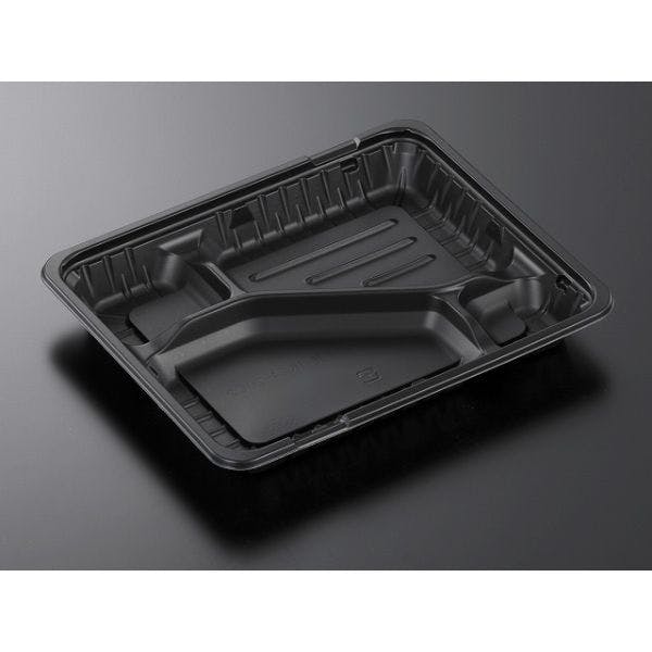 【50個×16袋入/ケース】弁当容器 CT ガチ弁 LIK24-20C2 BK 身 中央化学