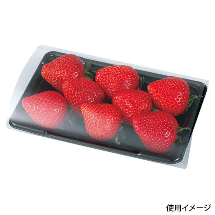 【100個×10袋入/ケース】フルーツ容器 PSTR250平 黒 【送料込み】 エフピコチューパ