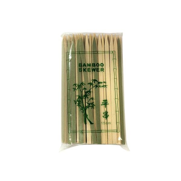 【100袋入/ケース】竹平串 15cm 100本入 マスキ