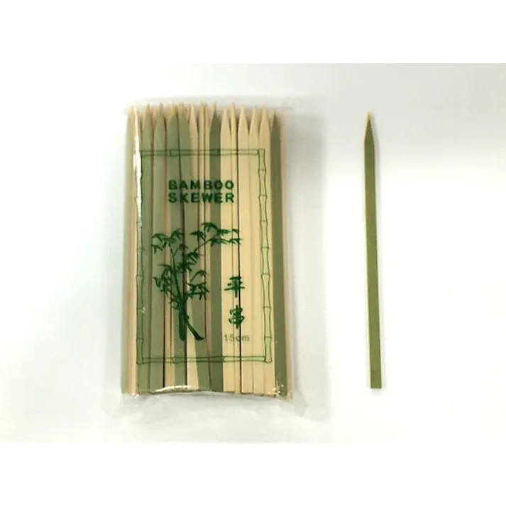 【100袋入/ケース】竹平串 15cm 100本入 マスキ