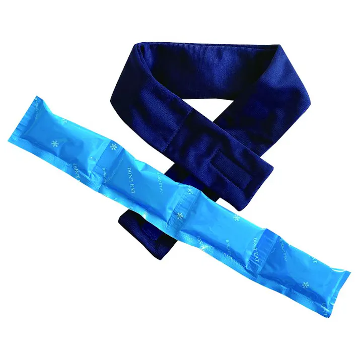 【100袋入/ケース】保冷剤付き ネッククーラー(ディープブルー) 三重化学工業
