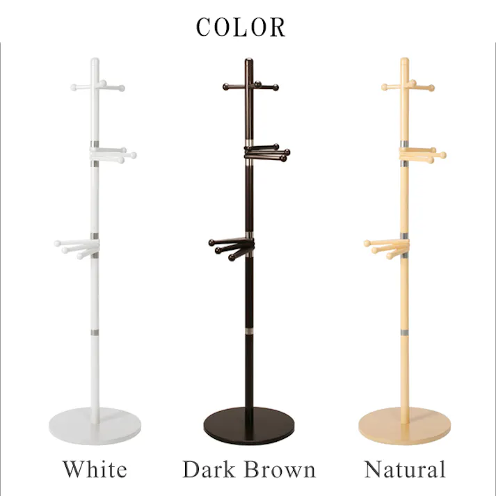 ポールハンガー コートハンガー 木製 おしゃれ スリム ハンガーラック ハンガーポール 北欧 衣類収納 コンパクト 帽子掛け かばん掛け 天然木 洋服掛け キッズ 子供 収納 かわいい