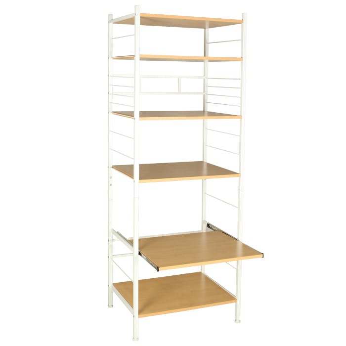 キッチンラック スライド式 幅60 ハイタイプ キッチン収納 レンジ台 シェルフ オープンラック 炊飯器ラック レンジ置台 台所収納 食器棚 カップボード スライド レンジ ラック 棚