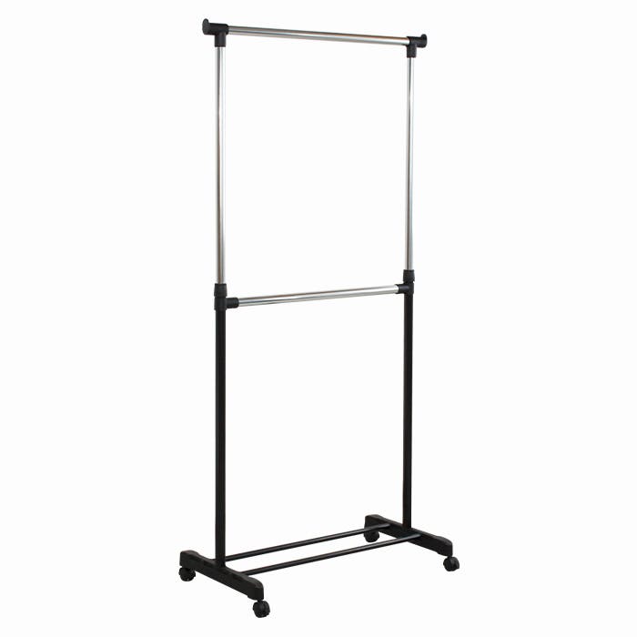 【新春セール価格 3,460円！】 ハンガーラック キャスター付き スリム シングルハンガー シンプル 洋服ラック