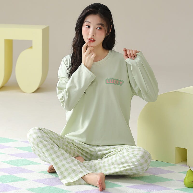 パジャマ レディース 可愛いパジャマ - 部屋着 レディース 綿 春 夏 秋