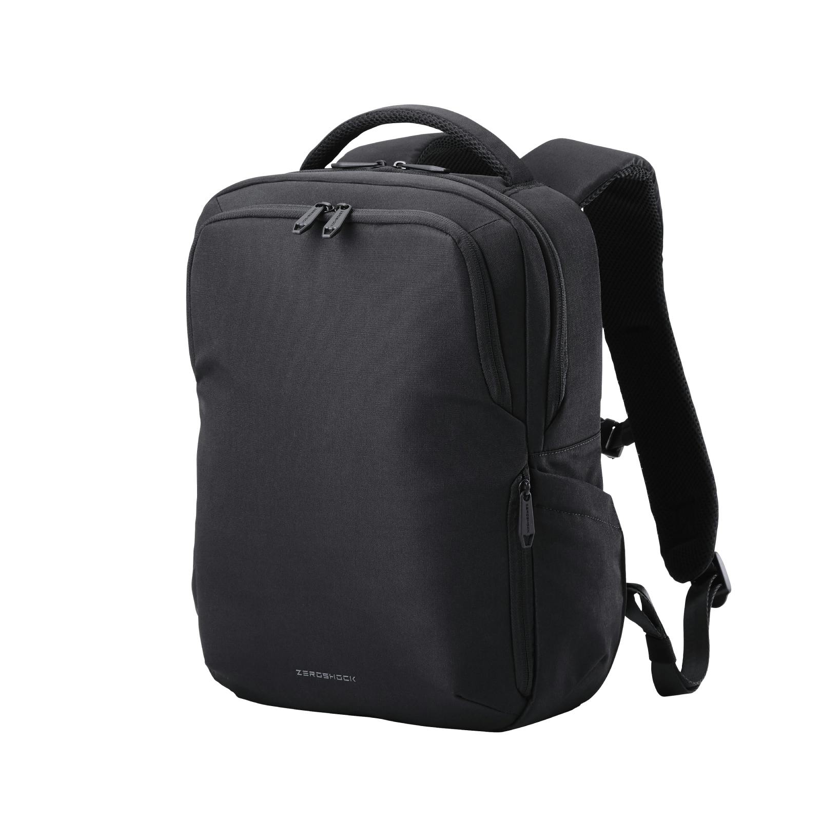 リュック 13L 衝撃吸収 14インチPC対応 小物整理ポケット付 撥水 黒