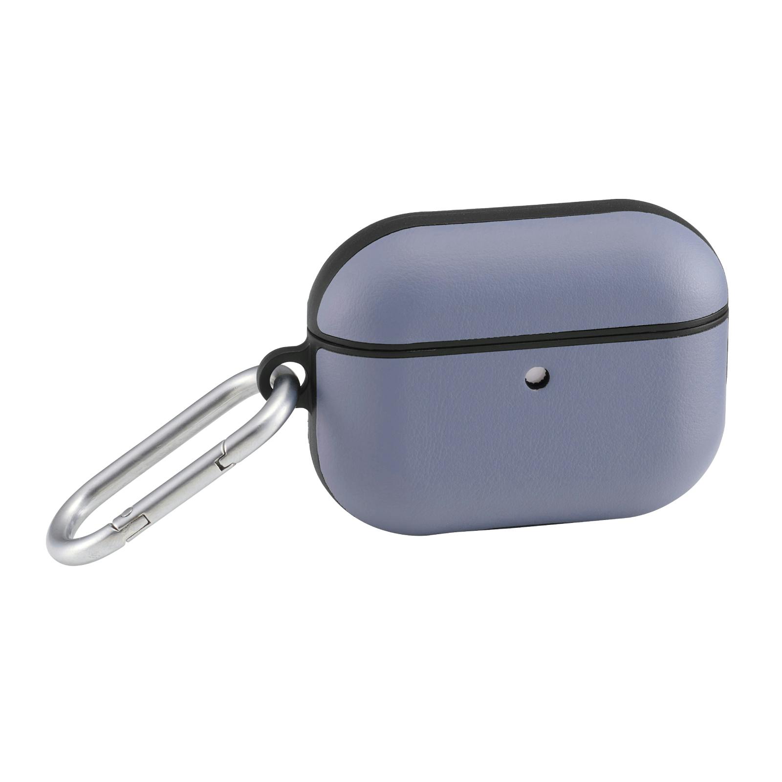 AirPods Pro 3 ケース MagSafe対応 レザー調 TPU 耐衝撃 ブルーグレー