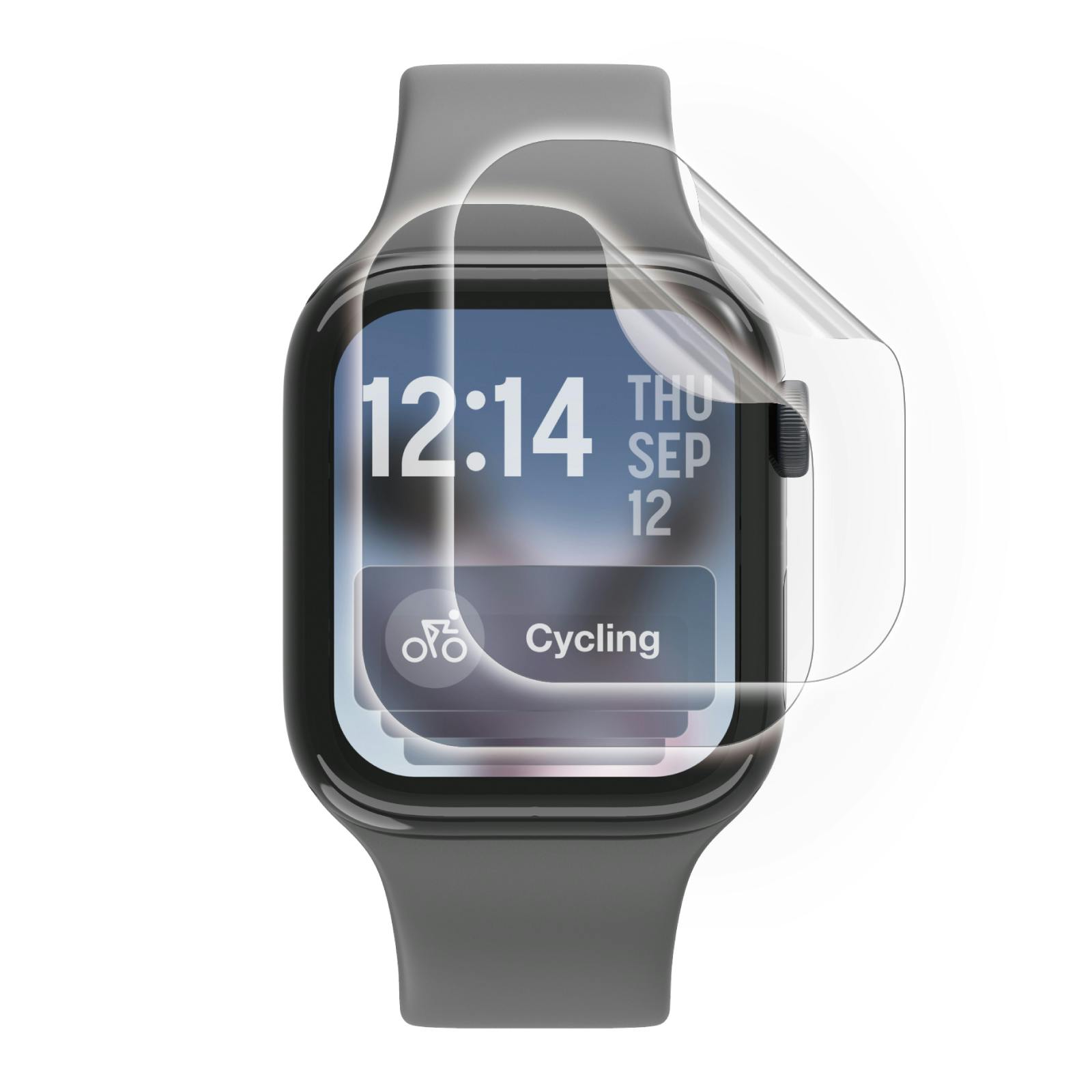 アップルウォッチ 衝撃吸収 フィルム 2枚入 46mm  全面保護 高透明 傷修復