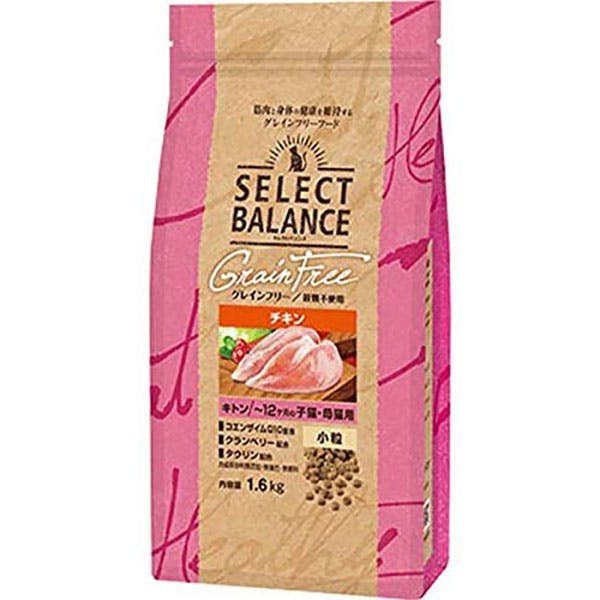 セレクトバランス グレインフリー キトン / ～12ヶ月の子猫・母猫用チキン小粒 1.6kg