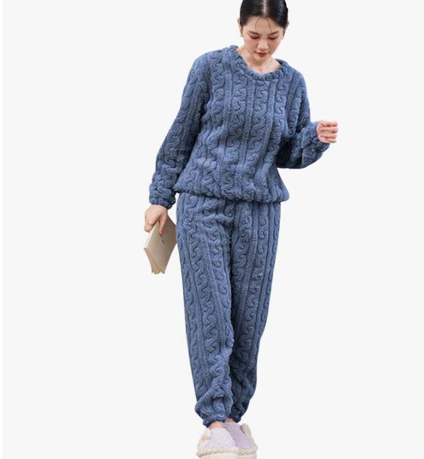 パジャマ レディース 冬用 ふわふわ 部屋着 長袖 長ズボン 上下セット フリース 暖かい 厚手 ゆったり 可愛い 部屋着 パジャマ 秋 冬 春