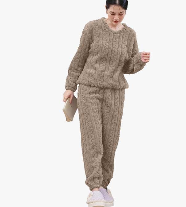 パジャマ レディース 冬用 ふわふわ 部屋着 長袖 長ズボン 上下セット フリース 暖かい 厚手 ゆったり 可愛い 部屋着 パジャマ 秋 冬 春