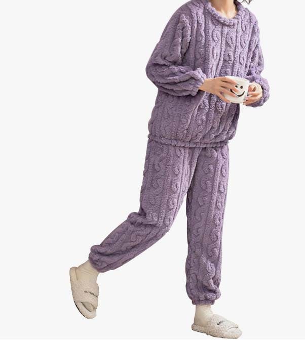 パジャマ レディース 冬用 ふわふわ 部屋着 長袖 長ズボン 上下セット フリース 暖かい 厚手 ゆったり 可愛い 部屋着 パジャマ 秋 冬 春