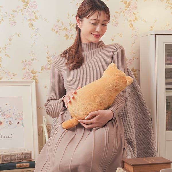 ごったんふくたん4 ふわふわにゃんこ湯たんぽ ローズピンク 】 ちあふる ネコ型 ソフト