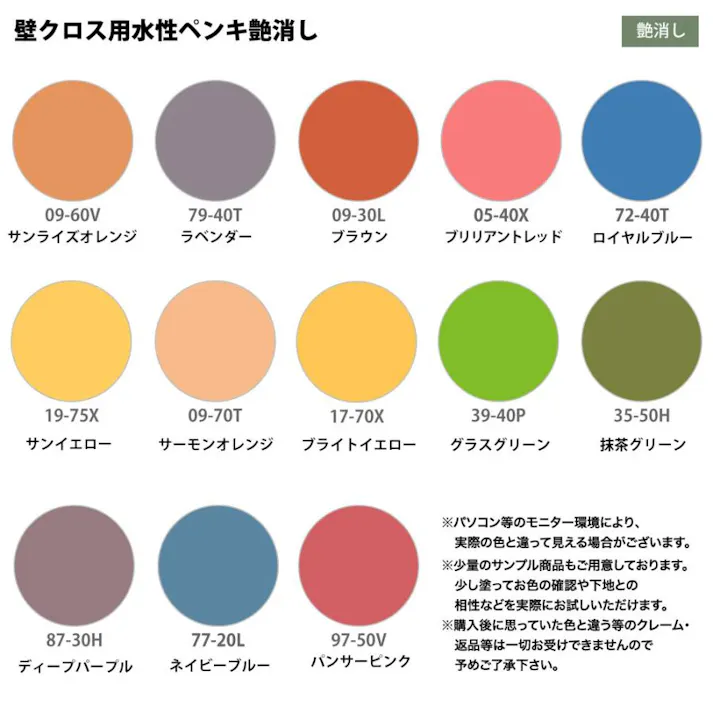 ペンキ 壁クロス用 水性塗料 つや消し ファインペイント 09-30L ブラウン 1kg
