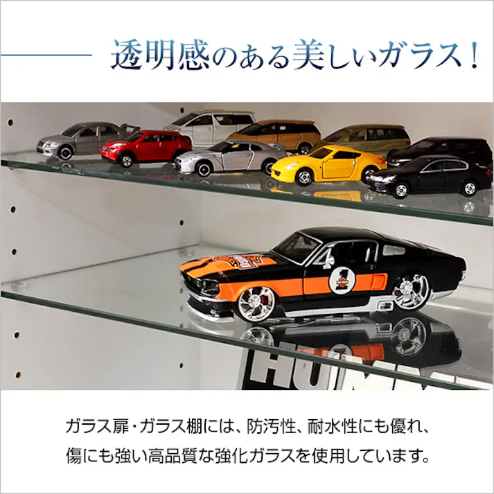 コレクションラック【-Luke-ルーク】深型ハイタイプ セット(本体+上置き)/カラー:ダークブラウン/ お客様組立 #clr-d-485set--dbr 【4535306127626】【送料込み】