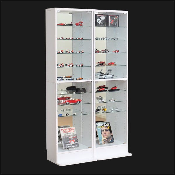 コレクションラック【-Luke-ルーク】深型ハイタイプ／カラー：ホワイト