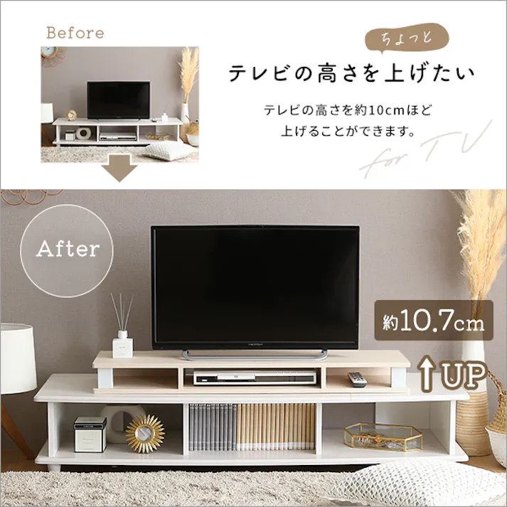 さわやかなモニター台110cm幅/カラー:ホワイトウォッシュ/ お客様組立 #fmd-110--whw 【4535306211264】【送料込み】