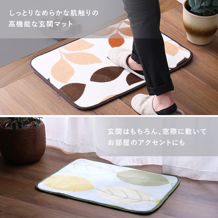 洗えるデザイン玄関マット 45×65cm 【ヴィタム2-Witam2-】／カラー