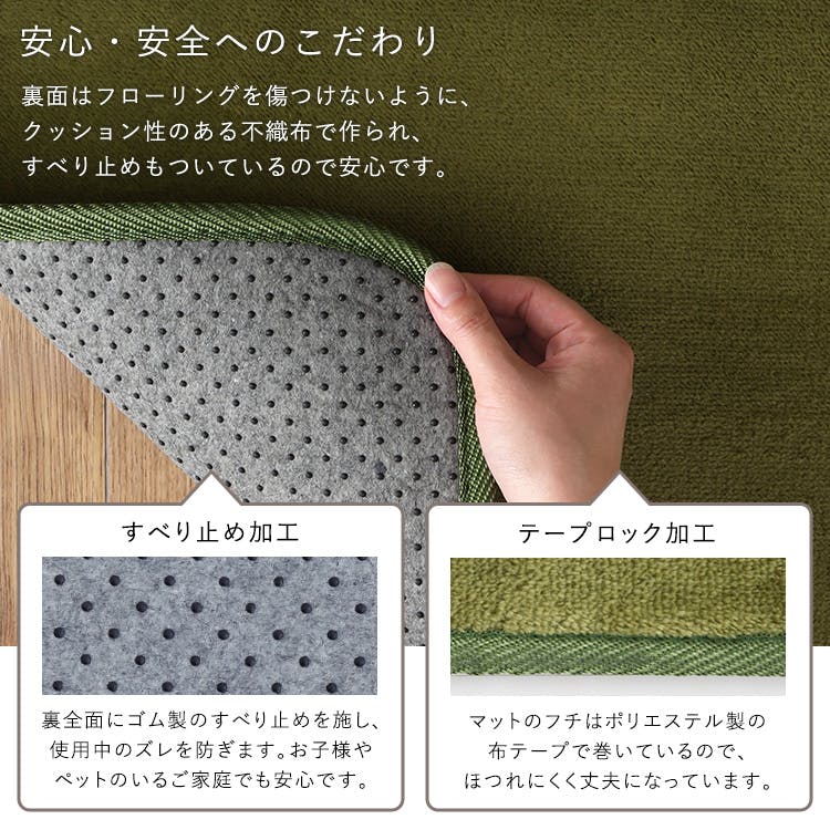 洗える玄関マット 45×90cm 【ヴィタム-Witam-】／カラー：グリーン