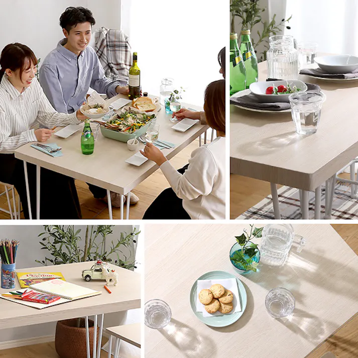 さわやかなオシャレテーブル110cm幅/カラー:ホワイトオーク/ お客様組立 #frt-110--wok 【4535306208479】【送料込み】