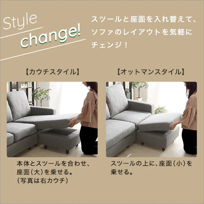 北欧インテリア 3人掛けコンパクトカウチソファ【lugna-ルグナ-】/カラー:PVCホワイト/ お客様組立 #ho-k3p--pwh 【4535306189020】【送料込み】