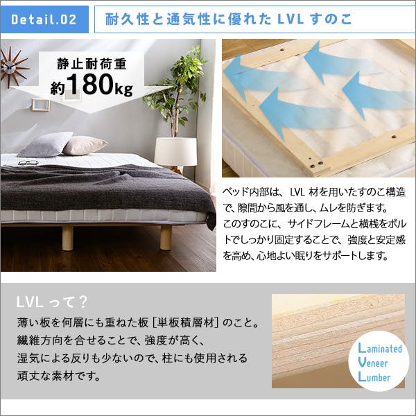 新発想で搬入も組立カンタン！やわらかな寝心地 脚付きロール