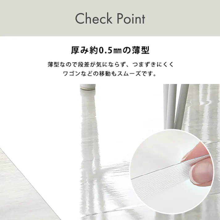 ぴったりとズレない透明ダイニングラグ 90×250×2枚 3畳サイズ/ #mg-sdl-l--tu 【4535306208431】【送料込み】